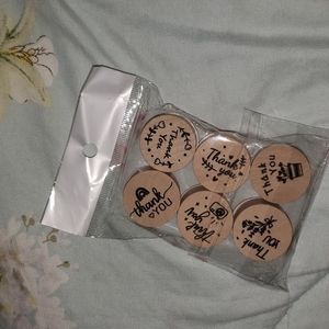 ❄️6pk Thank You Rubber/Wood Stamps